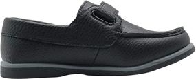 img 2 attached to Apakowa Kids Boys Loafers: Trendy Slip-On Boat Shoes with Strap for Toddlers, Little Kids & Big Kids