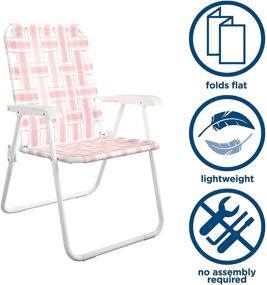 img 2 attached to 🌸 Novogratz Poolside Gossip Collection Rosewater Priscilla Folding Chairs, 2-Pack