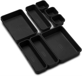 img 4 attached to 📦 Madesmart 8-Piece Interlocking Bin Pack-Carbon Collection: Ultimate Customizable Storage Solution, Durable, Easy to Clean & BPA-Free