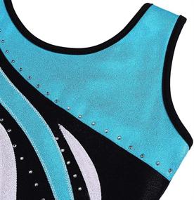 img 2 attached to BAOHULU Gymnastics Embroidery Biketards B165_BlackBlue_140 Sports & Fitness in Other Sports