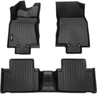 🚗 viwik all-weather custom floor mats for 2014-2020 rogue - tpe black logo