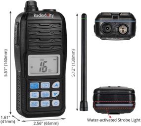 img 3 attached to 📻 Optimized Search: Radioddity Voyage RV6 IP67 Waterproof Handheld VHF Marine Radio with Floating Tri-Watch, NOAA Weather Alert, and Emergency Strobe LED