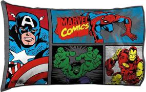 img 2 attached to Marvel Avengers Twin Sheet Set - Superheroes 🦸 Gray by Jay Franco: A Powerful Update for Any Bedroom