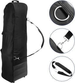 img 1 attached to Premium Longchao Golf Travel Bag: Durable Hard Case for Portable Golf Club Protection and Easy Travel with 600D PVC Cloth Carry Bag