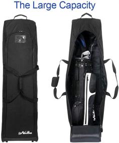 img 3 attached to Premium Longchao Golf Travel Bag: Durable Hard Case for Portable Golf Club Protection and Easy Travel with 600D PVC Cloth Carry Bag