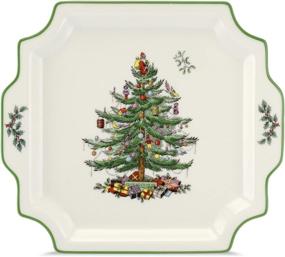img 2 attached to Spode Christmas Square Handled Platter
