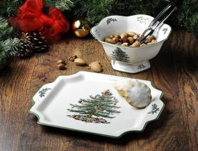 img 1 attached to Spode Christmas Square Handled Platter
