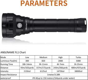 img 2 attached to 🔦 Wurkkos DL40 5000 Lumen Dive Flashlight: Ultimate Brightness for Scuba Diving Adventure - Samsung LH351D LEDs, IPX8 Waterproof, Rechargeable Batteries Included!
