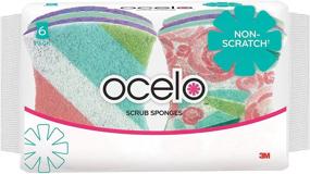 img 2 attached to Scotch-Brite ocelo Non-Scratch Scrub Sponge: Assorted Designs, Pack of 36 Sponges