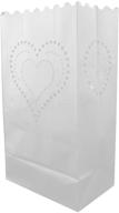 ❤️ cleverdelights 30-count white heart of hearts luminary bags - ideal for weddings, parties, christmas, and holidays logo