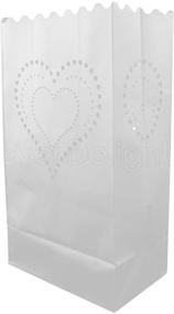 img 3 attached to ❤️ CleverDelights 30-Count White Heart of Hearts Luminary Bags - Ideal for Weddings, Parties, Christmas, and Holidays