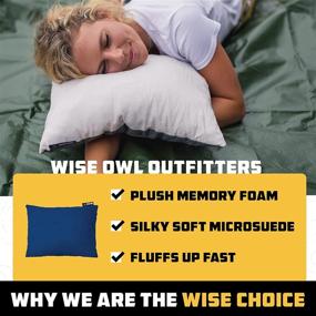 img 1 attached to 🏕️ Wise Owl Outfitters Camping Travel Pillow - Must-Have Gear for Outdoor & Camping Enthusiasts - Portable, Packable Memory Foam Pillows for a Restful Sleep - Ideal for Kids & Adults - Small/Medium