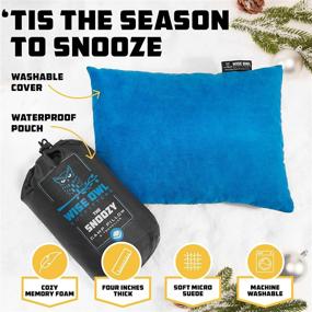 img 3 attached to 🏕️ Wise Owl Outfitters Camping Travel Pillow - Must-Have Gear for Outdoor & Camping Enthusiasts - Portable, Packable Memory Foam Pillows for a Restful Sleep - Ideal for Kids & Adults - Small/Medium