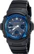 casio g-shock awg-m100a-1acr men's stainless steel quartz watch with black resin strap - durable and stylish logo