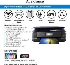 img 3 attached to 🖨️ Epson Expression Photo XP-970: Ultimate Wireless Color Photo Printer with Scanner and Copier