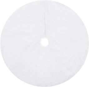 img 3 attached to 🎄 Joiedomi 48-inch White Faux Fur Christmas Tree Skirt - Soft and Fluffy Classic Faux Fur Tree Skirt for Christmas Tree Decorations