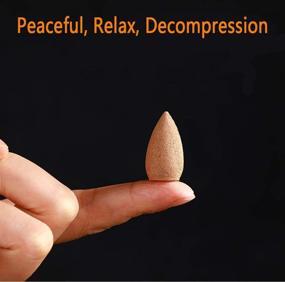 img 2 attached to Premium 220 pcs Backflow Incense Cones - 5 Mixed Natural Scents for Tranquil Spa, Yoga & Meditation: Sandalwood, Rose, Rosemary, Lavender, Osmanthus