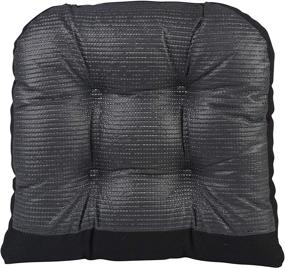 img 2 attached to Улучшите свой комфорт при обеде с подушками для стульев Klear Vu Omega для обеденных стульев - набор из 4 штук, черный