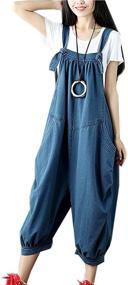 img 4 attached to Flygo Printed Jumpsuits Rompers Overalls Women's Clothing in Jumpsuits, Rompers & Overalls