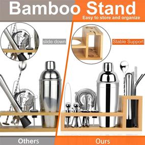 img 3 attached to 🍹 Cocktail Shaker Set Bartender Kit - 17 Pcs Bar Set with Bamboo Stand: Premium Stainless Steel Bar Tool Set for Home Bar Martini Shaker Set - Perfect for Cocktail Enthusiasts