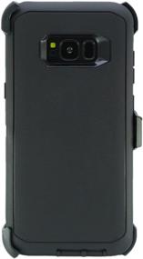 img 4 attached to 🐢 WallSkiN Turtle Series Belt Clip Case for Galaxy S8 Plus / S8+ (6.2”), 3-Layer Full Body Life-Time Protective Cover with Holster, Kickstand &amp; Shock, Drop, Dust Proof - Black/Black