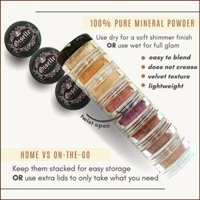 img 2 attached to Giselle Cosmetics 100% Pure Loose Mineral Eyeshadow Set, Espresso Paradise, 8 Shades, 2.8 oz.