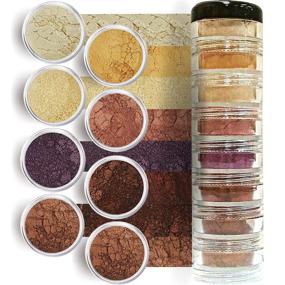 img 4 attached to Giselle Cosmetics 100% Pure Loose Mineral Eyeshadow Set, Espresso Paradise, 8 Shades, 2.8 oz.