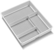 🗄️ madesmart basic gadget tray organizer (4-compartments) - white, multi-purpose storage with easy-to-clean non-slip lining & durable bpa-free design логотип