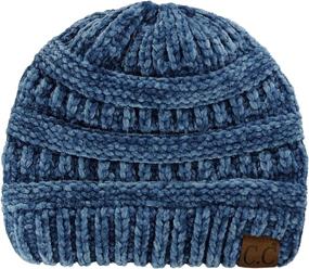 img 4 attached to Warm & Cozy: C.C Women's Chenille Soft Knit Beanie for Winter