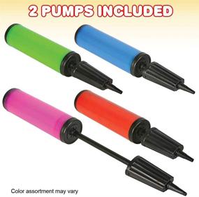 img 3 attached to 🎈 ArtCreativity Balloon Pump Air Inflator Set (Pack of 2) - Portable Manual Pumps for Wedding and Birthday Parties - Heavy-Duty Plastic - 11.5 Inch - Assorted Colors