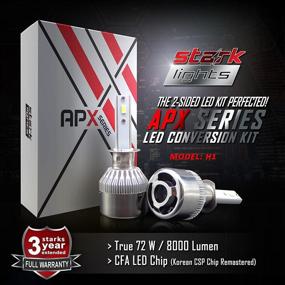 img 3 attached to Stark Industries - H1 LED High Beam Fog Light - All-In-One LED Conversion Kit/Halogen Replacement - Color: 6000K Xenon White - 8000 Lumen