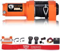 🚙 tyt 3500 lb atv/utv synthetic rope winch kit - advanced load, 12v electric with 2 wireless remotes, mounting plate, waterproof ip67 recovery winch for atv utv towing off road winches logo