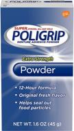 pack of 4 super poligrip denture adhesive powder-1.6 oz: improved seo-friendly version логотип