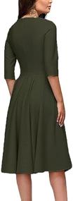 img 3 attached to 👗 Платья Elegance Hepburn: Плиссированные карманы женская одежда для элегантных и вечных платьев.