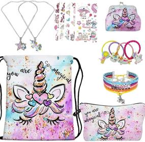 img 4 attached to YRUBOHA Drawstring Backpack Necklace Bracelet Backpacks