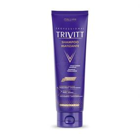 img 2 attached to 🔮 Professional Trivitt by Itallian Hairtech - 3 Piece Violet Toning Kit for Blonde Hair with Advanced Hydration and Repair - Shampoo 280ml, Conditioner Cream 250ml, Intensive Moisturizing Cream 250ml