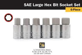 img 2 attached to 🔧 6-Piece SAE Hex Bit Socket Set - Titan 16130, 1/2-Inch Drive