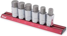 img 4 attached to 🔧 6-Piece SAE Hex Bit Socket Set - Titan 16130, 1/2-Inch Drive