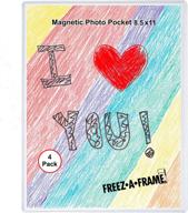 freeze-a-frame 4 pack magnetic picture frames for 8 x 10 photos and children's artworks – perfect for refrigerators логотип