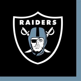 img 2 attached to Eye-Catching Creative Converting Las Vegas Raiders Beverage Napkins: 16 Count - Impress Your Guests!