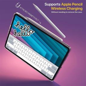 img 2 attached to 📱 TineeOwl Arctic iPad Air 4 Case 10.9 inch: Ultra Thin Crystal Clear Case with Matte Back, Apple Pencil Charging & Touch ID Support