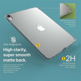 img 3 attached to 📱 TineeOwl Arctic iPad Air 4 Case 10.9 inch: Ultra Thin Crystal Clear Case with Matte Back, Apple Pencil Charging & Touch ID Support