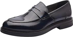 img 4 attached to 👞 Navy Men's Allonsi Archard Loafers: Genuine Slip-On Shoes with Style