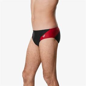 img 2 attached to 🏊 Speedo Men's Swimsuit Brief Powerflex Eco Revolve Splice Team Colors - Discontinued: Superior Performance in Stylish Team Colors