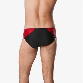 img 1 attached to 🏊 Speedo Men's Swimsuit Brief Powerflex Eco Revolve Splice Team Colors - Discontinued: Superior Performance in Stylish Team Colors