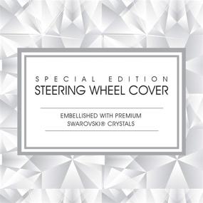 img 3 attached to 🌴 Улучшите свой опыт управления с LUNNA SWR-0165 чехлом для рулевого колеса с кристаллами Swarovski в форме пальмы
