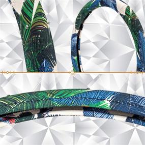 img 1 attached to 🌴 Улучшите свой опыт управления с LUNNA SWR-0165 чехлом для рулевого колеса с кристаллами Swarovski в форме пальмы