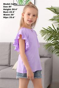 img 2 attached to 🦋 GORLYA Girls' Butterfly Sleeve T-Shirt GOR1092 - Tops, Tees, & Blouses for Fashionable Clothing