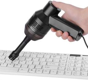 img 3 attached to 🖥️ Portable Mini Computer Vacuum Cleaner: Rechargeable Keyboard Cleaner for PC, Hairs, Crumbs, Scrap, Pet House, Laptop, Piano and Car - Black
