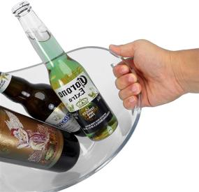 img 2 attached to 🍾 Yesland 3.5 Liter Clear Plastic Ice Bucket - Storage Tub for Wine, Champagne, and Beer Bottles - Perfect for Parties and Events